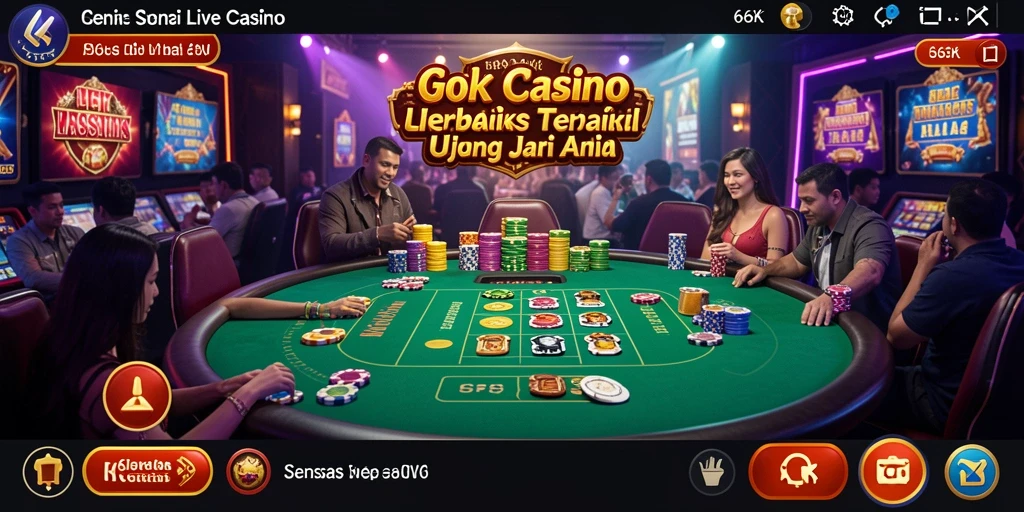 Screenshot gameplay Live Casino yang menarik di 66K.