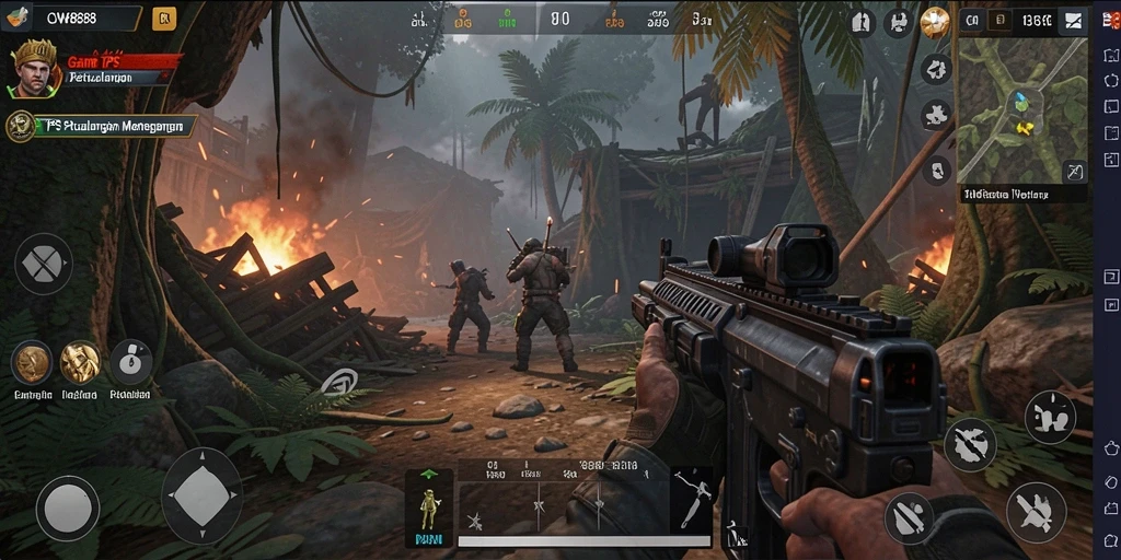 Screenshot gameplay CW8888 menampilkan aksi seru dalam pertempuran TPS.