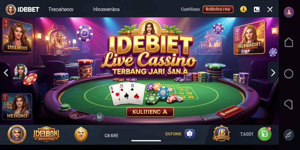 Tampilan screenshot gameplay Live Casino IDEBET yang menampilkan dealer langsung dan permainan yang mendebarkan.