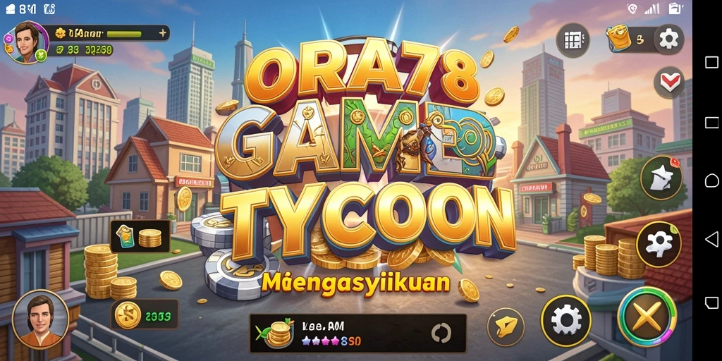 Tampilan gameplay yang mendebarkan dalam ORA78, simulasikan kesuksesan bisnis.