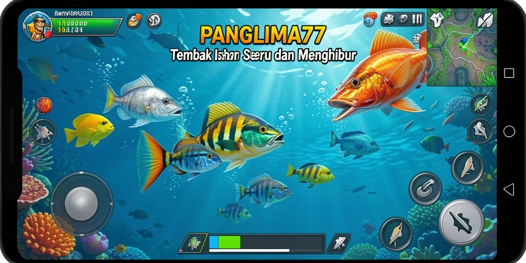 Tampilan screenshot gameplay Tembak Ikan yang menarik dan penuh aksi.