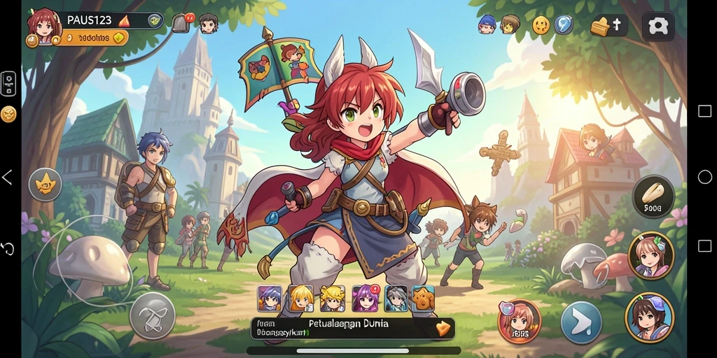 Gameplay PAUS123 dengan karakter anime yang menarik.