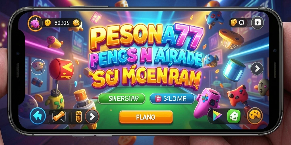 Tampilan gameplay PESONA77 menonjolkan aksi arcade yang seru dan penuh warna.