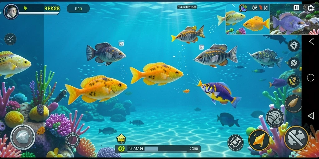 Screenshot menampilkan aksi seru dalam permainan Tembak Ikan.