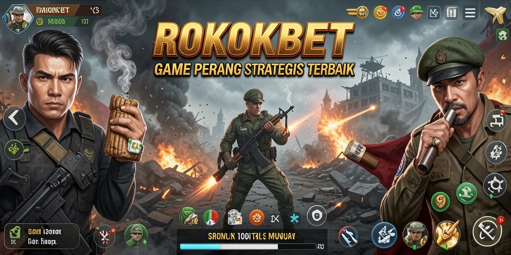 Tampilan gameplay ROKOKBET yang mendebarkan di medan pertempuran.
